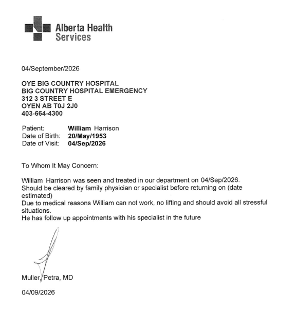 Dr. Muller's Letter